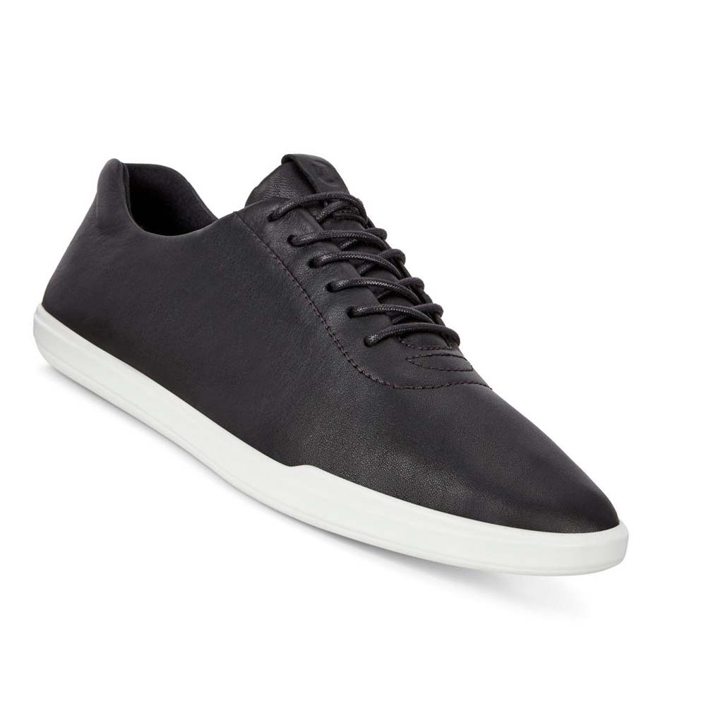 Women's Ecco Simpil Tie Sneakers Black | Canada 230JPQ